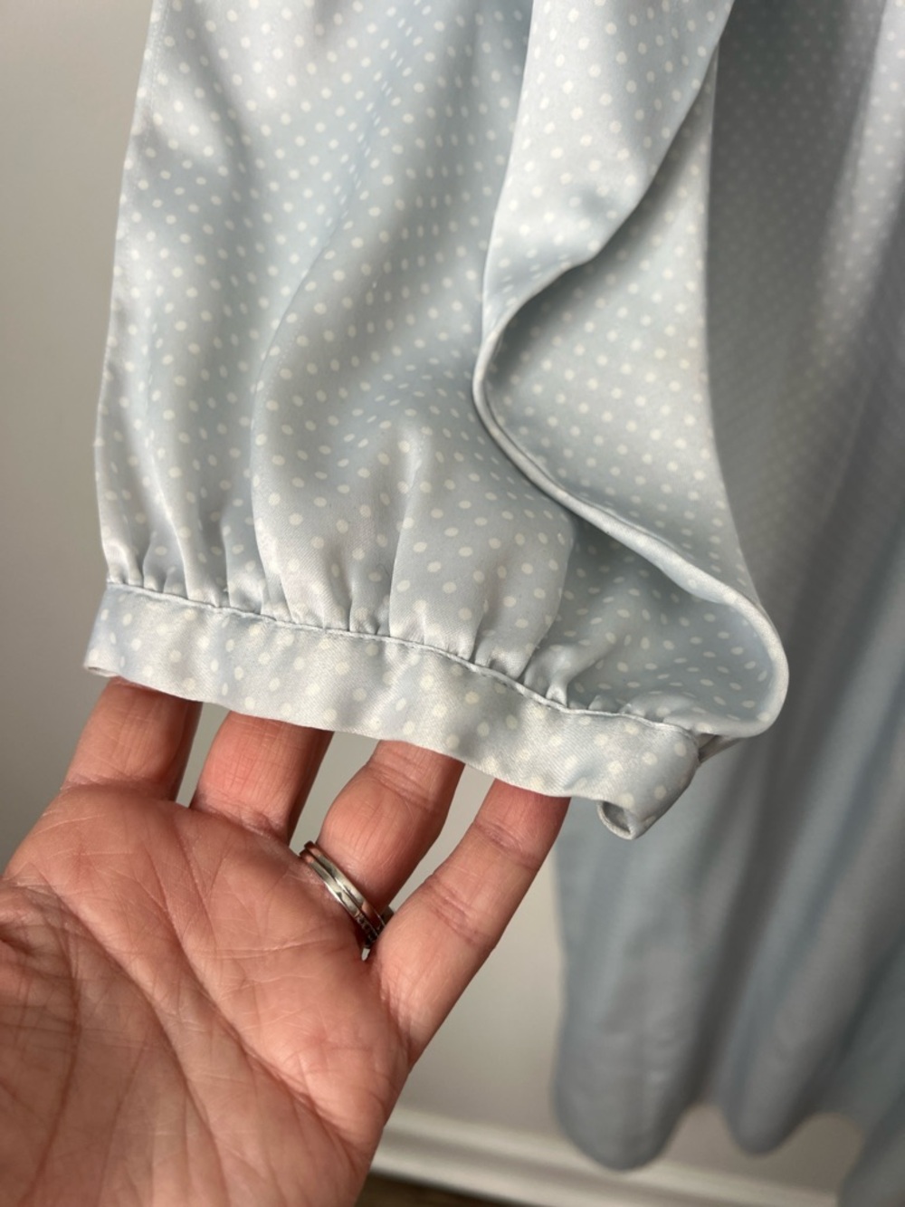 Vtg Aria nightgown light blue with delicate embroidered classic feminine ♦️ - Picture 6 of 7
